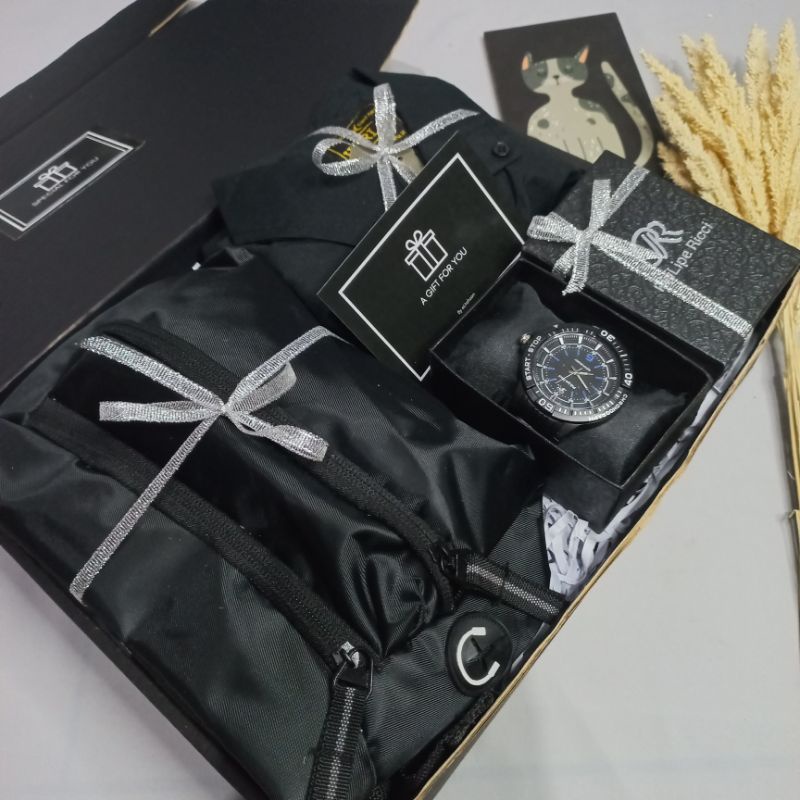 [KEMEJA POLOS] HAMPERS COWOK PREMIUM GIFT BOX COWOK KADO ULANG TAHUN HADIAH WISUDA