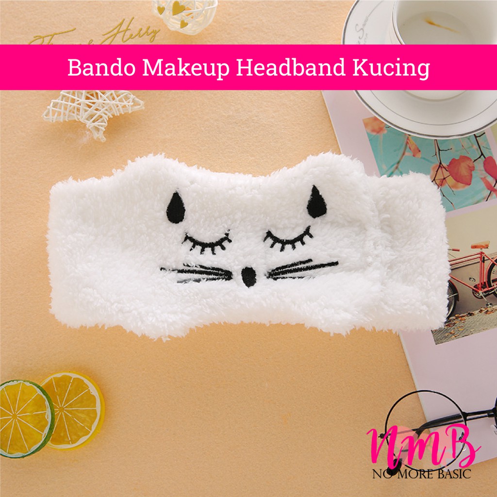 Bandana Bando Motif Kucing Hairband Korea Lucu Kucing Bando Headband Rambut Fashion Rajut