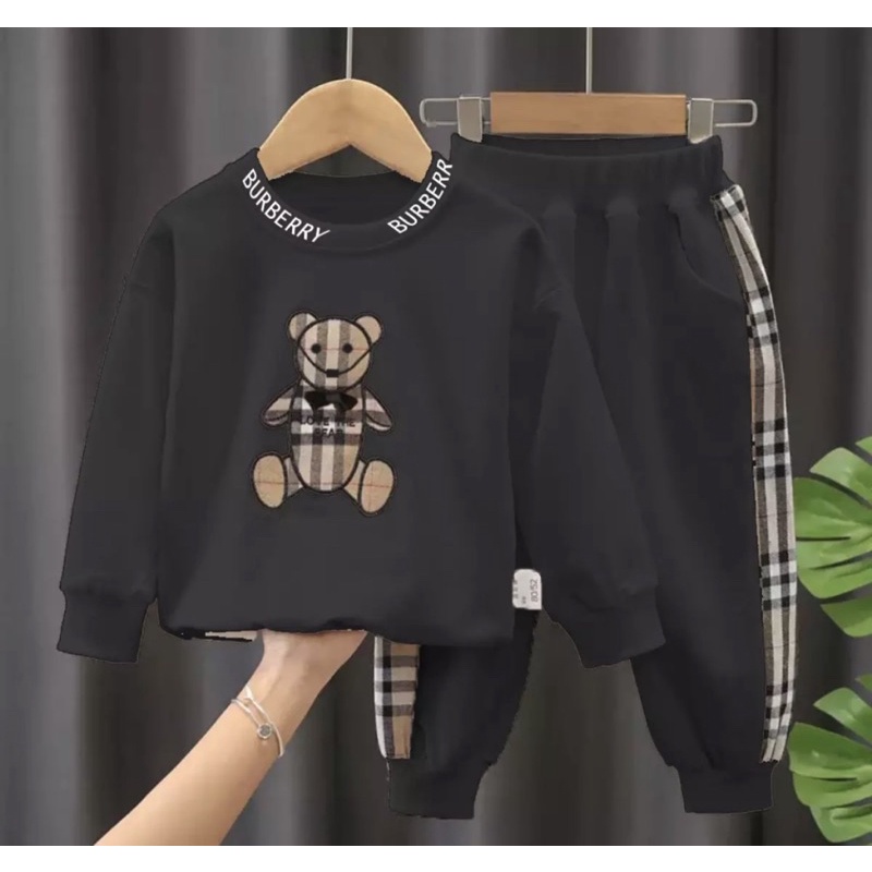 Sweater anak perempuan setelan sweater panda anak 1-5 tahun