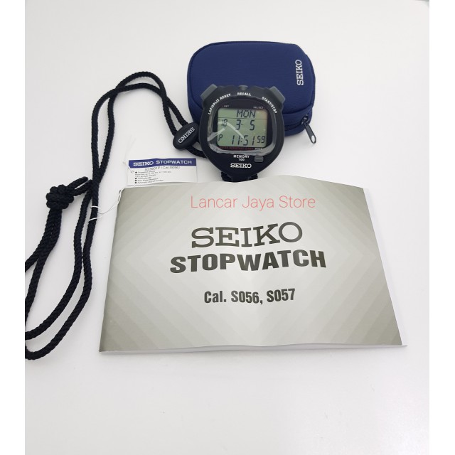 Stopwatch Seiko S2360ip / Alat Pengukur Seiko S23601p - Hitam