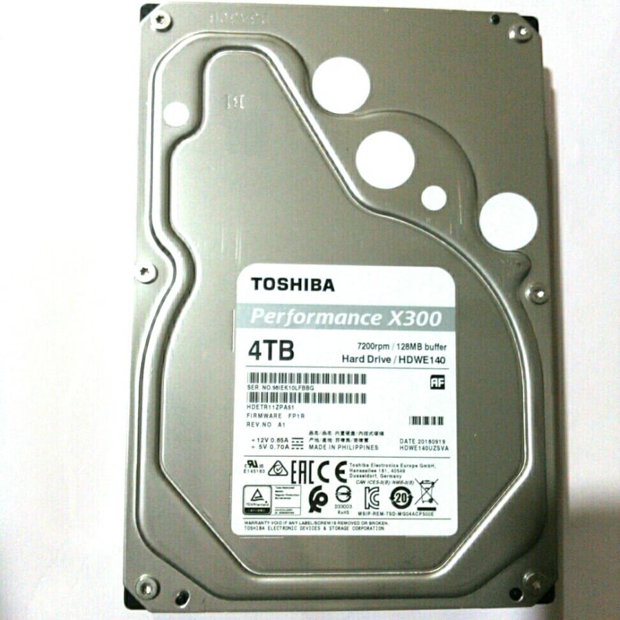 Toshiba PC 4TB 3.5&quot; HDD/ HD/ Hardisk/ Harddisk Internal