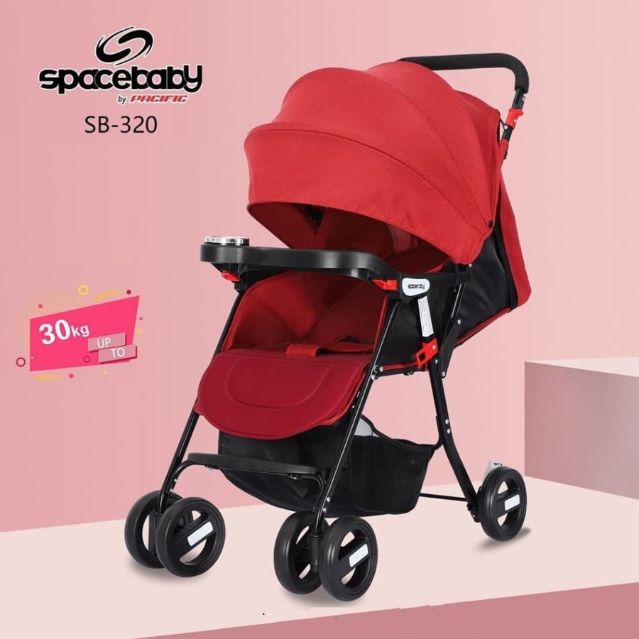 Stroller Anak Bayi Balita Kereta Dorong Stroler Spacebaby SB320 By Pacific Up To 30kg-2