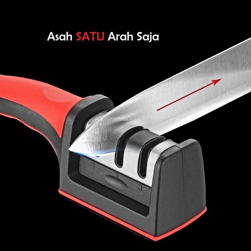 LT- Asah Pisau Tajam / Asahan Gunting 3 TAHAP step / Pengasah Knife