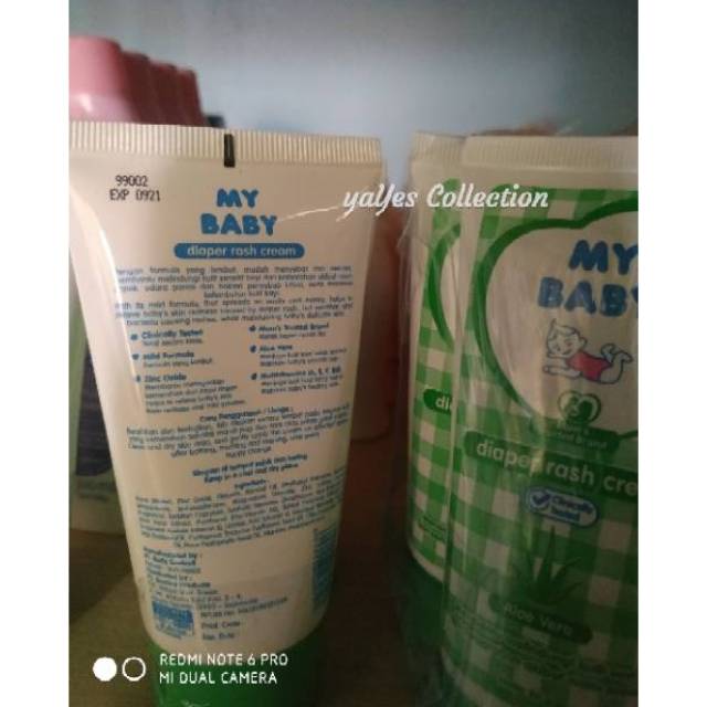 Diaper rash cream my baby 50 g kream krim With Zinc ruam popok aloe vera mom kemerahan iritasi bayi anak kids