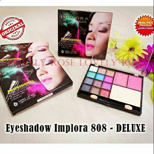 Eyeshadow + Blush On Implora Make Up Kit 808