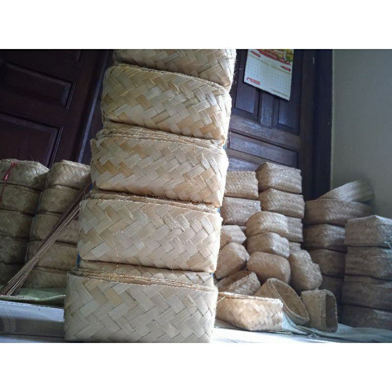 besek bambu 15x15 besek nasi kotak