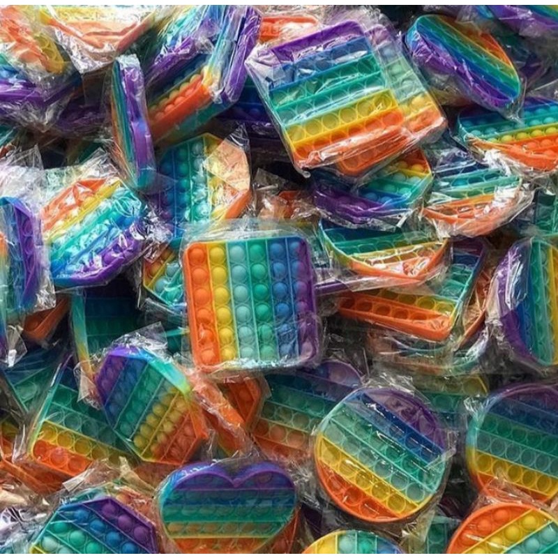 [Ready]1 mainan edukasi anak Indonesia murah pop it unicorn among us rainbow-6