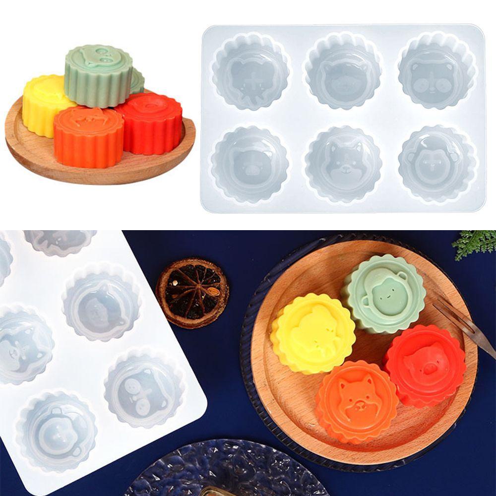 R-FLOWER Animal Moon Cake Baking Cetakan Kue Epoxy Resin Jelly Dome Mousse Mold