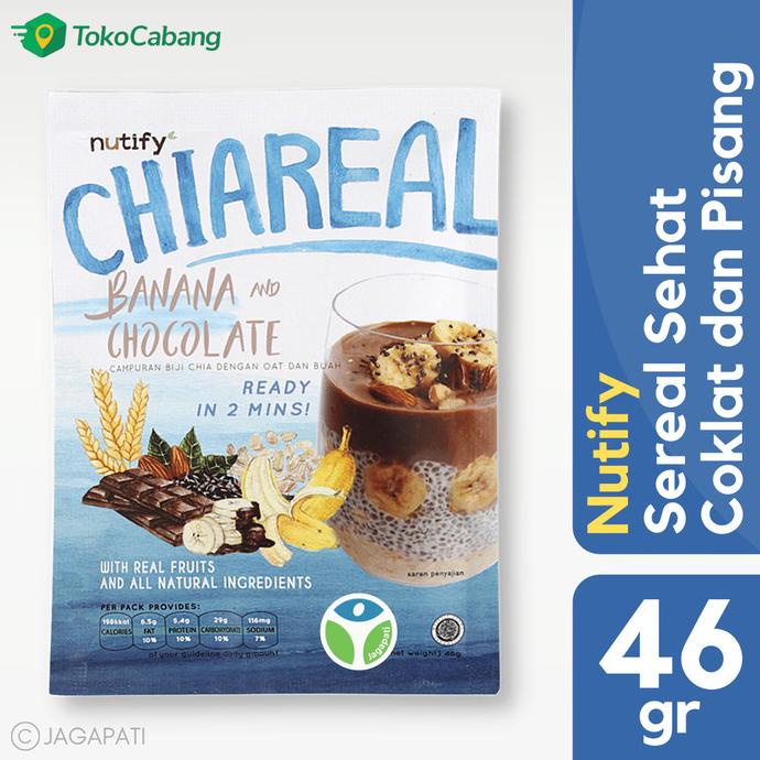 

Nutify Chiareal Choco Banana 40 gr - Sereal - Biji Chia - Sarapan Diet