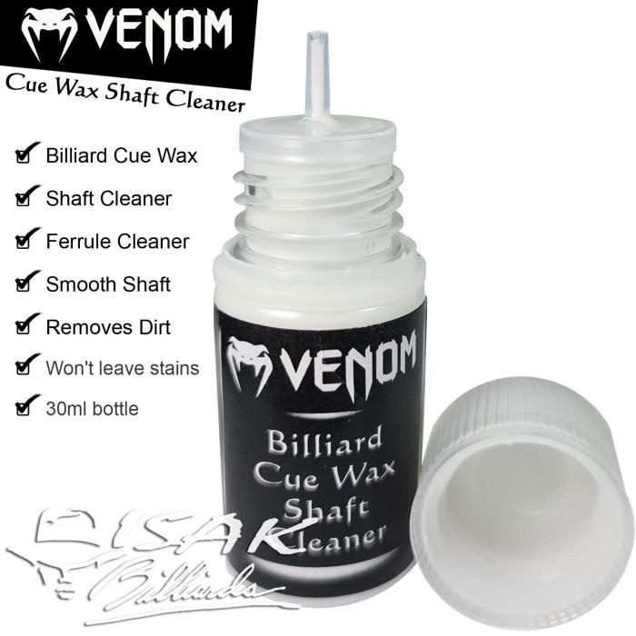 Venom Billiard Cue Wax - Shaft & Ferrule Cleaner Pembersih Stick Clean