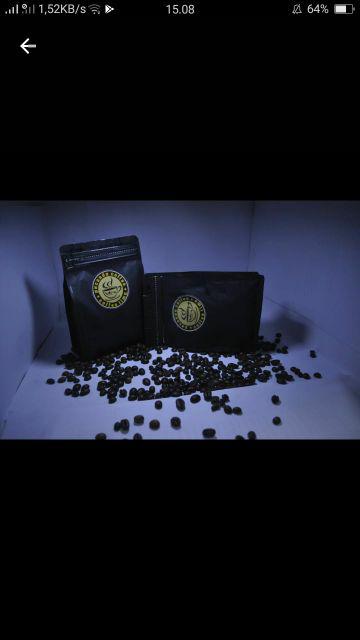 Flat Bottom Gusset Standing Pouch 11.5x18 Alumunium Foil Silver Gold Black 500gr