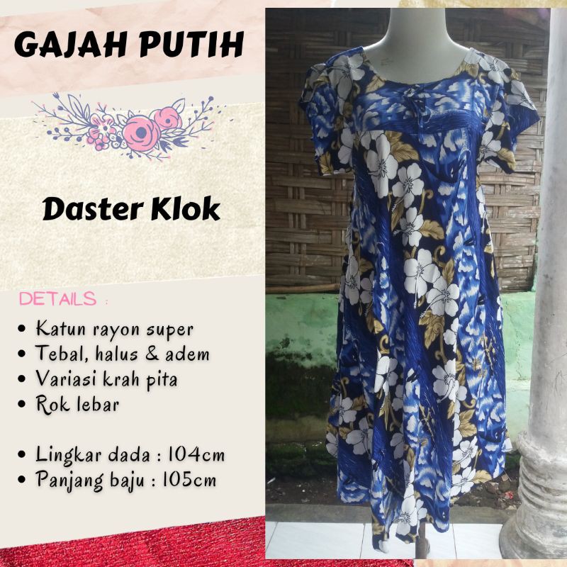 GAJAH PUTIH || Daster Klok Batik Allsize 104