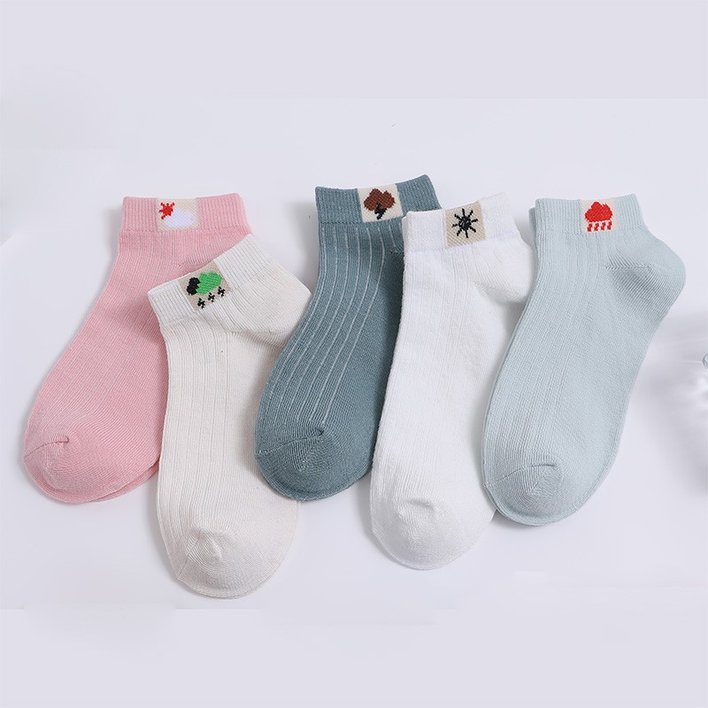 OVERFLOWS.ID Kaos kaki Polos Motif Cuaca Weather Ankle Sock Ala Korea