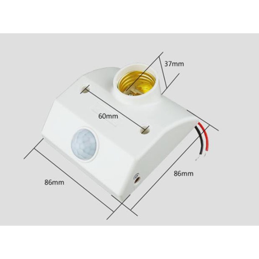 Fitting Lampu Otomatis Sensor Gerak E27 Light Holder PIR Delay Motion Infrared