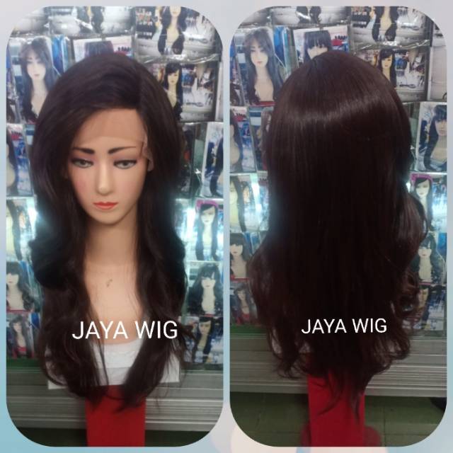 Lace Wig Panjang Rambut Palsu Wanita Panjang 50cm