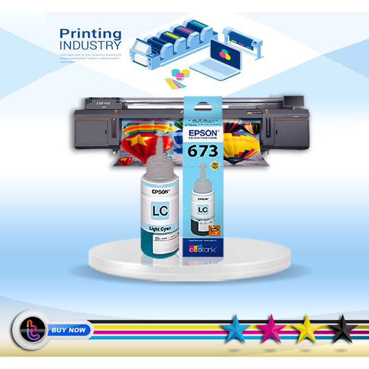 TINTA PRINTER EPSON 673 LIGHT CYAN SERIES L800 L805 L850 L1800