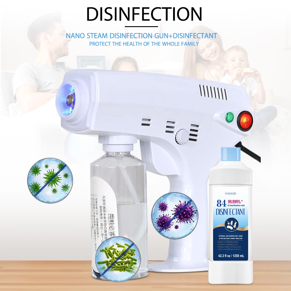 Hair Care Nano Hair Spray Gun 6 Nano Sprayer Machine Disinfection Blue Light Nano Mist Machine Beauty Tools