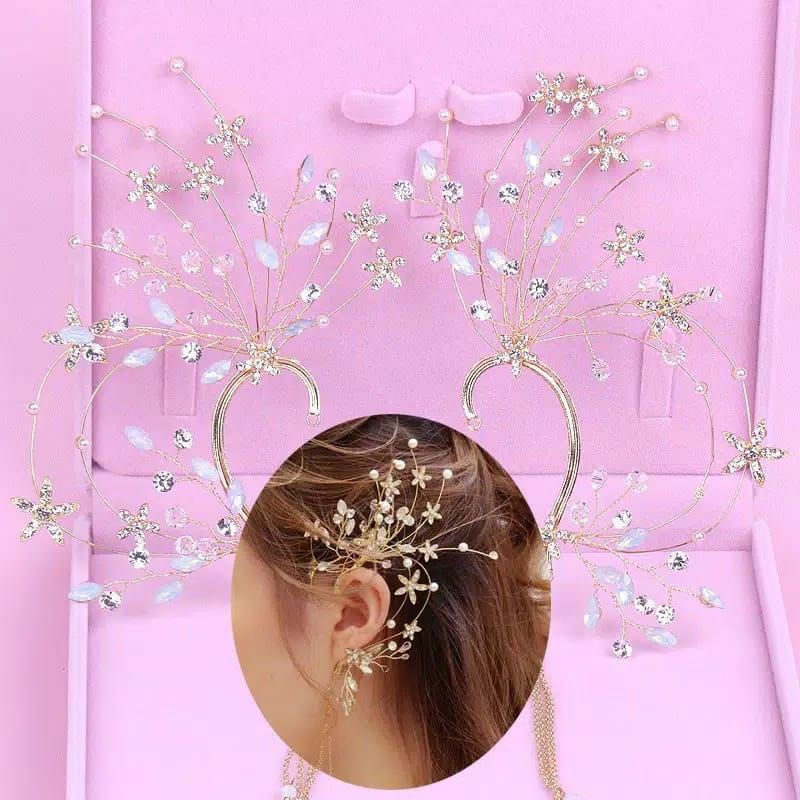 Anting kuping wedding Accesories telinga headress