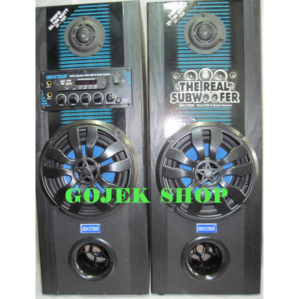 Terbaru Speaker Aktif Indextron IT 727 REAL SUBWOOFER Color Black