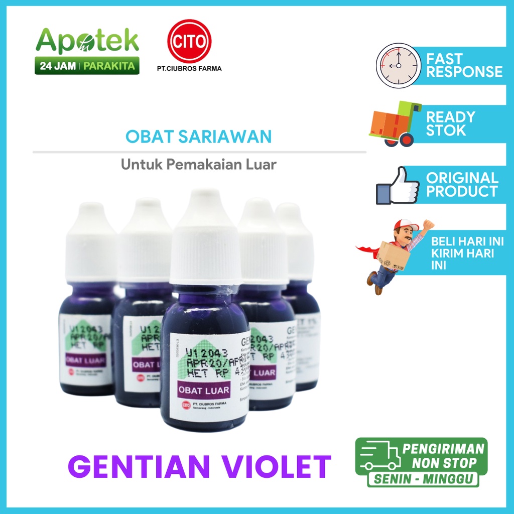 Gentian Violet Ungu Obat Sariawan Untuk Bayi dan Anak-Anak