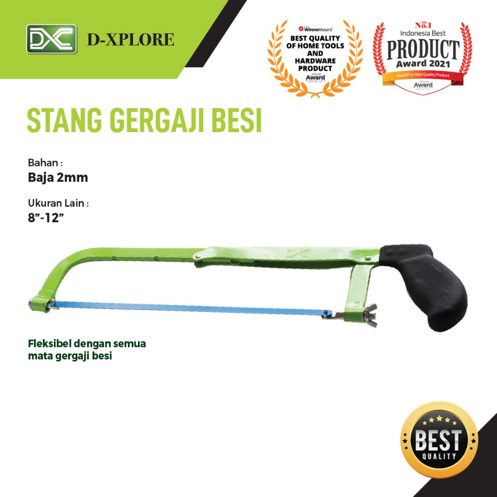 GERGAJI BESI / HACKSAW 8 INCH - 12 INCH D-XPLORE
