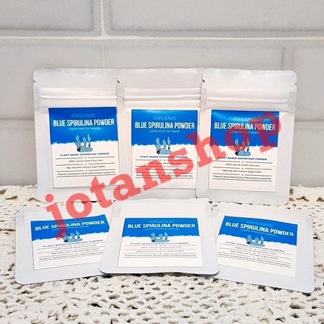 Blue Spirulina Powder 5gr 5 gr Fish pigmen bubuk biru pewarna vitamin ikan cichlid