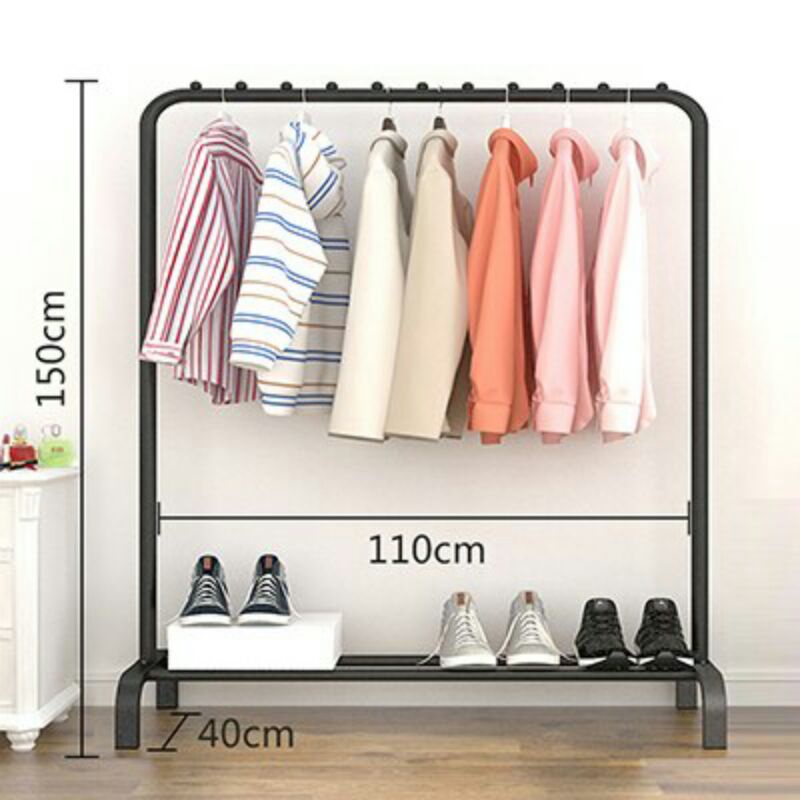 BKZ Stand Rak Gantungan Baju 150x110x40 Cm With 8 Hooks E001706