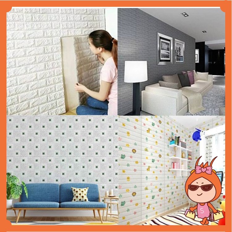 Reseller Welcome H719 Wallpaper  Dinding Foam  3D  Motif 