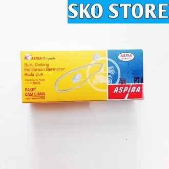 Paket Rantai Kamprat H2-145PA-KRS-1110 Aspira Paket Rante Keteng Paket Cam Chain SUPRA FIT Original Murah