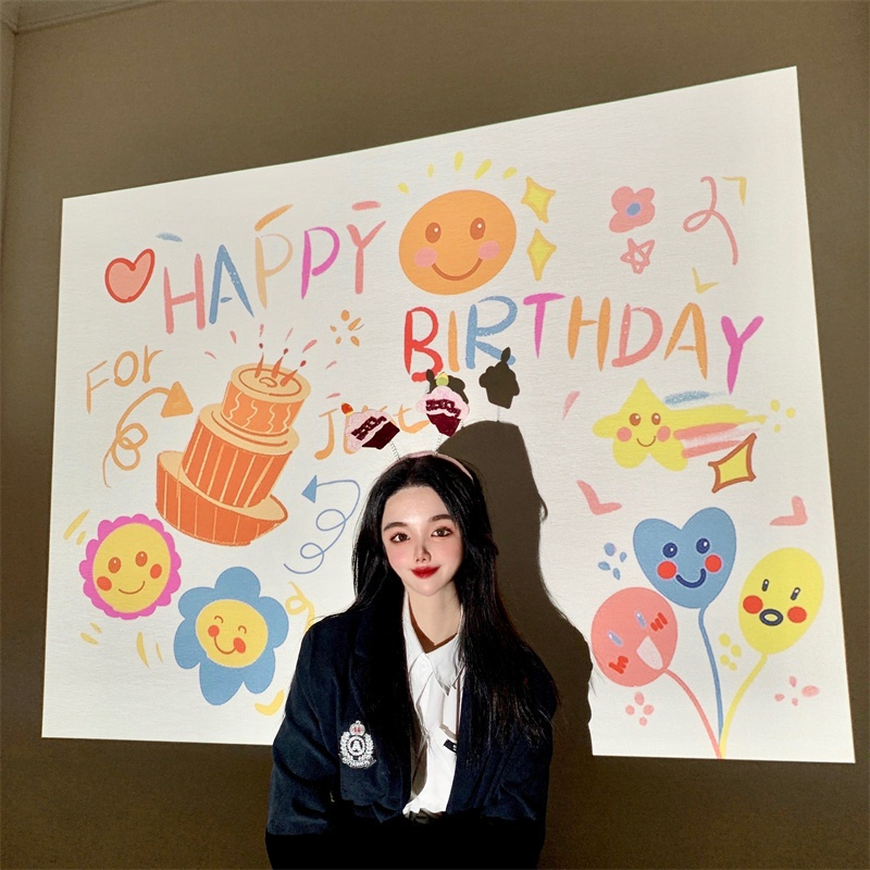 Proyektor Mini Ulang Tahun Portable Backdrop Mini Birthday Projector Party Lamp Cute Birthday Gift Idea Murah