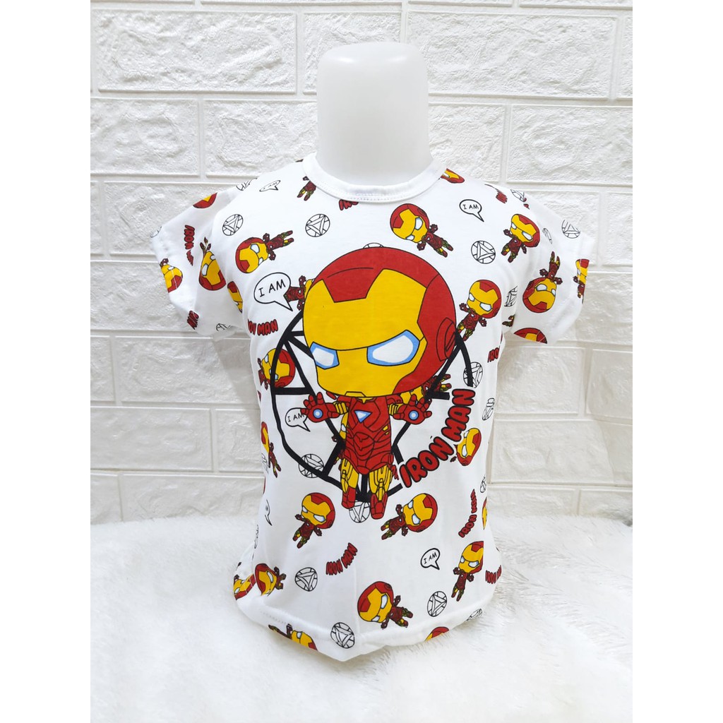 BAJU ANAK LAKI-LAKI/ KAOS ANAK LAKI-LAKI/ ATASAN ANAK LAKI-LAKI ANIMASI MARVEL UMUR 1-12 TAHUN