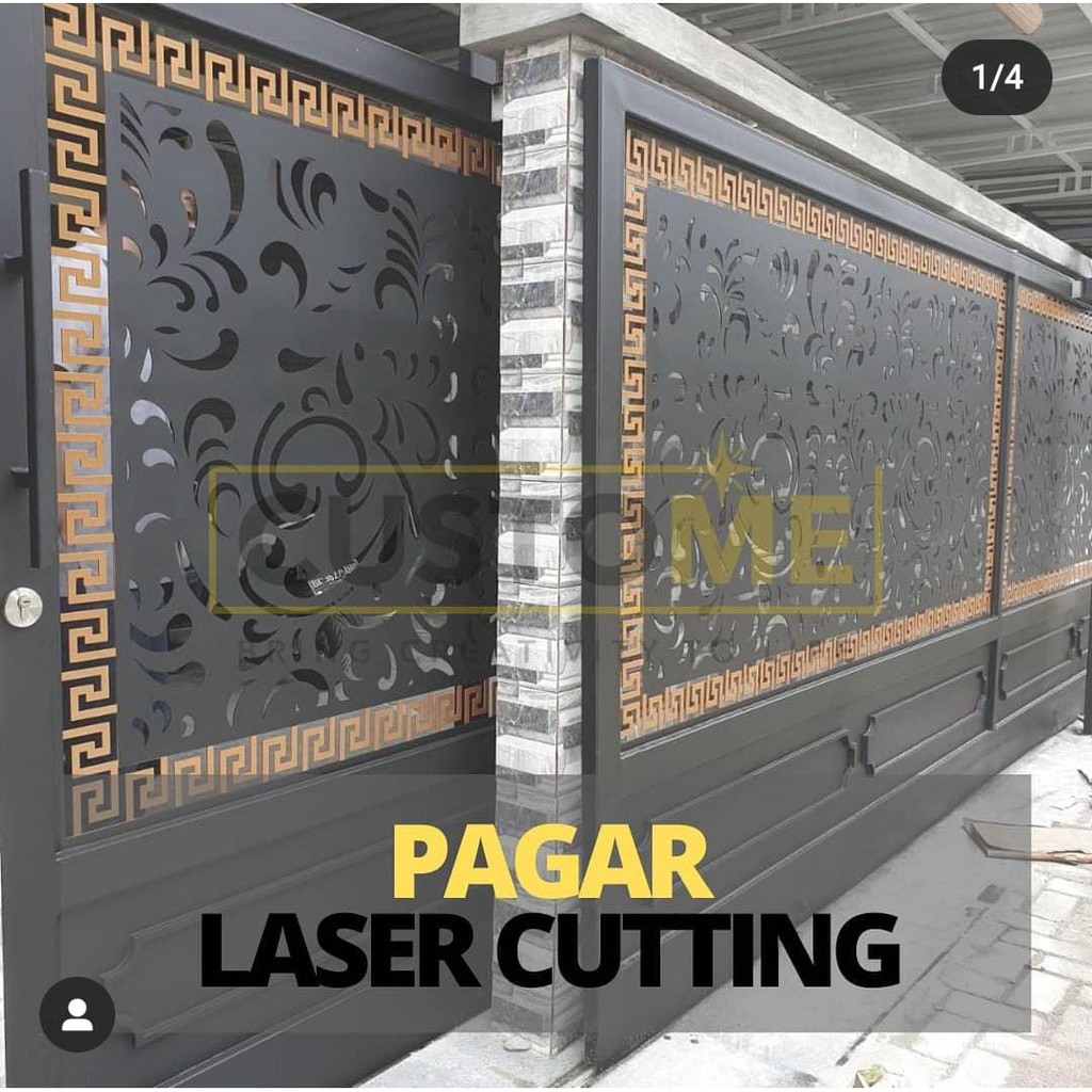 Pintu Laser Cutting | Railing Rumah | Pagar Plat Besi Motif | Partisi