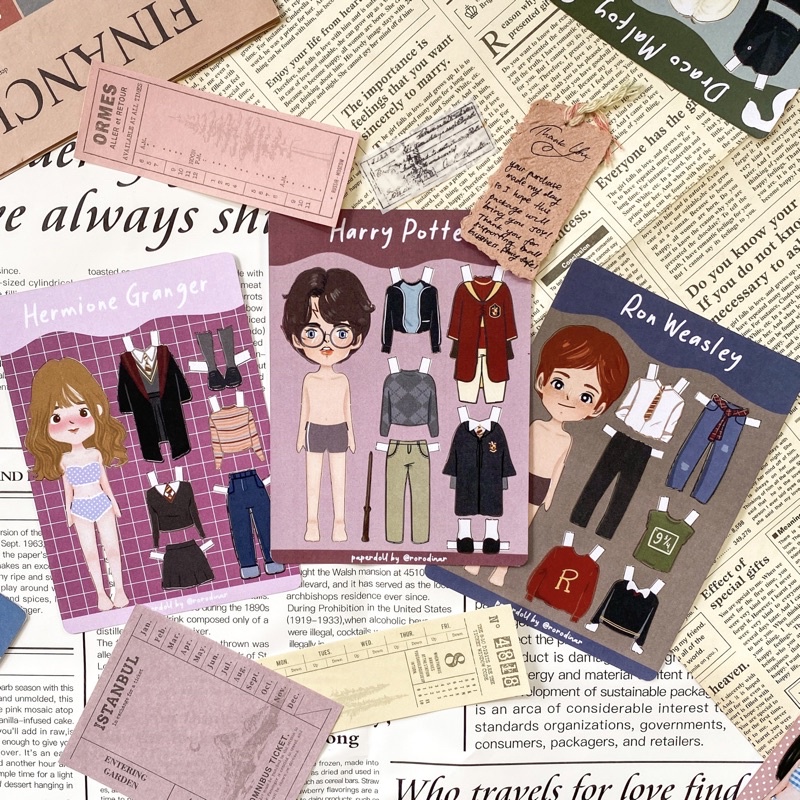 “Snow-Chara” Special Harry Potter Paper Doll Mainan Bongkar Pasang