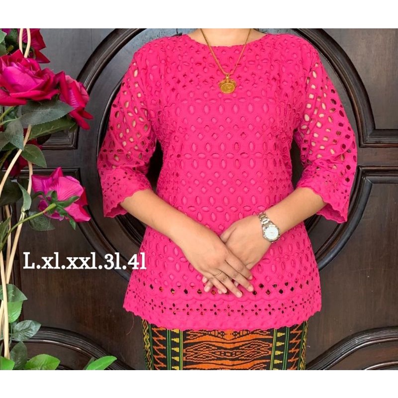 blus katun bolong jumbo bs cod