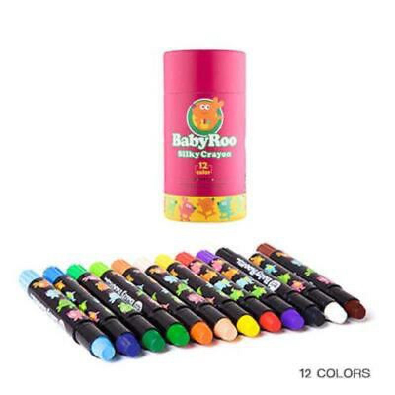 Joan miro babyroo washable Silky Crayon-12 pcs