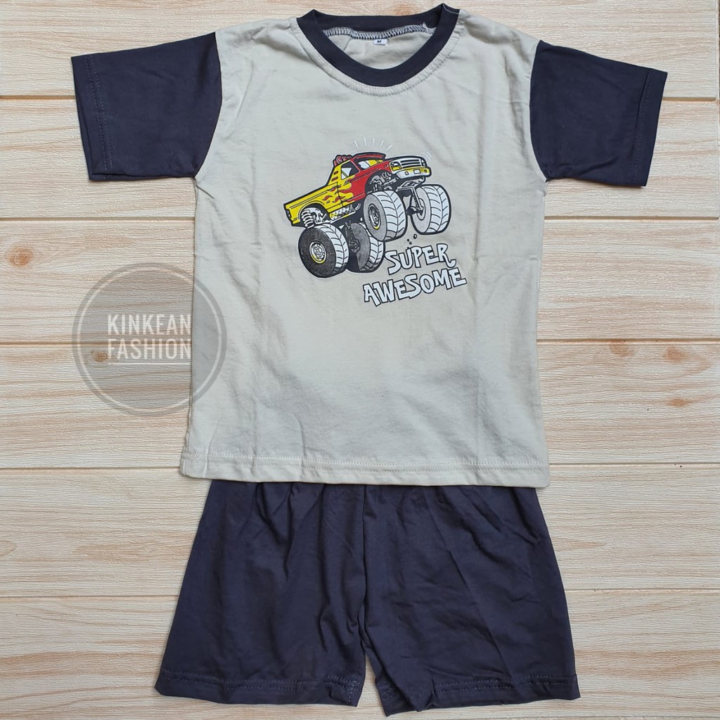 Setelan Kaos Anak / Baju Anak Size M 3-4 tahun