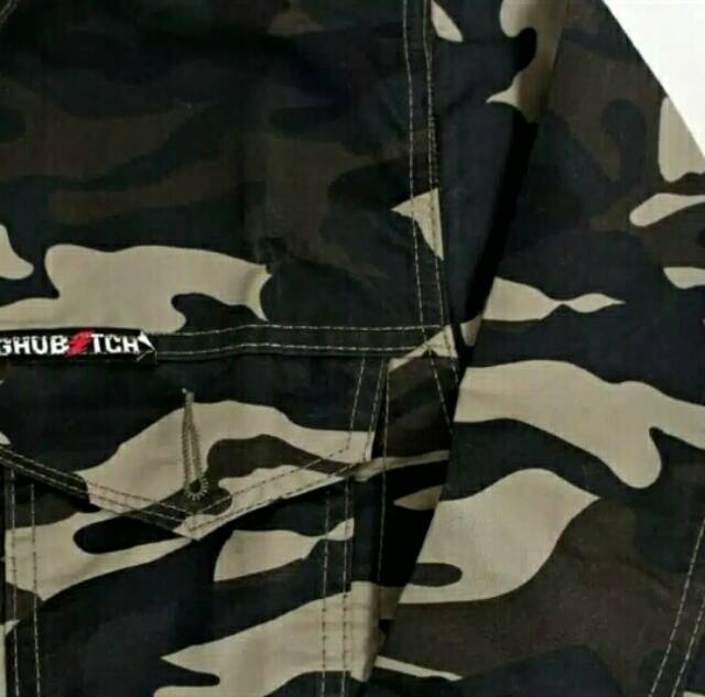 Jaket Camo Canvas Pria Model Trucker