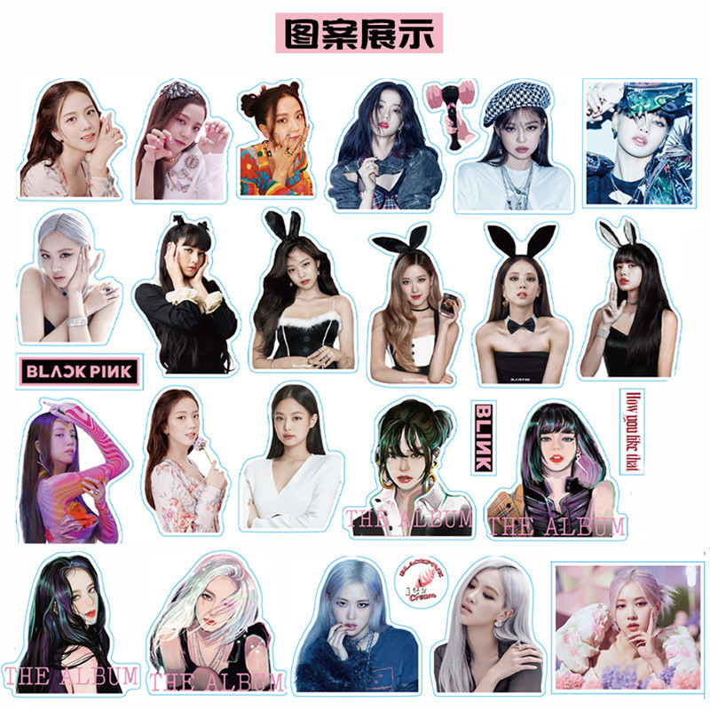 100pcs / Pak Stiker Kpop Blackpink Jennie Lisa Untuk Dekorasi Album Foto / Diary Diy