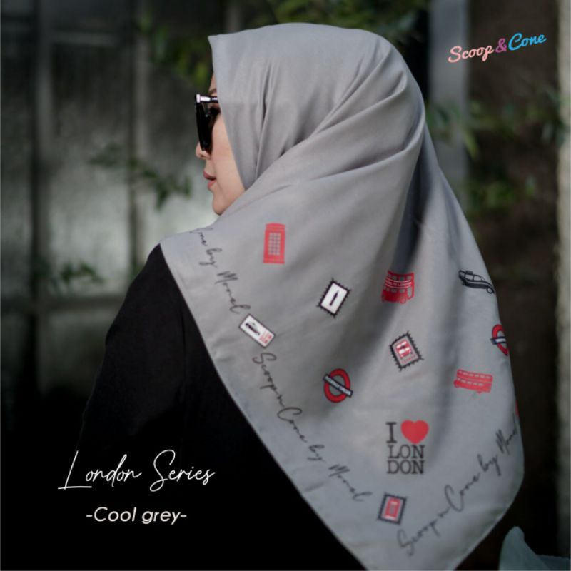 Monel - Scarf / Hijab / Segi Empat - LONDON