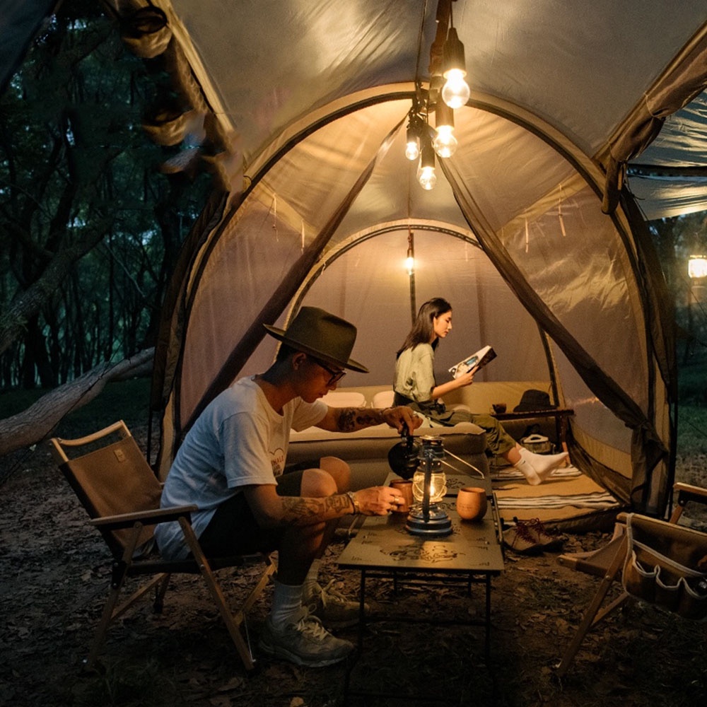 Outdoor Portable Camping Suasana Light Retro Lighting LED Tarik Kabel Switch Lampu Dekorasi Tenda Lampu Gantung