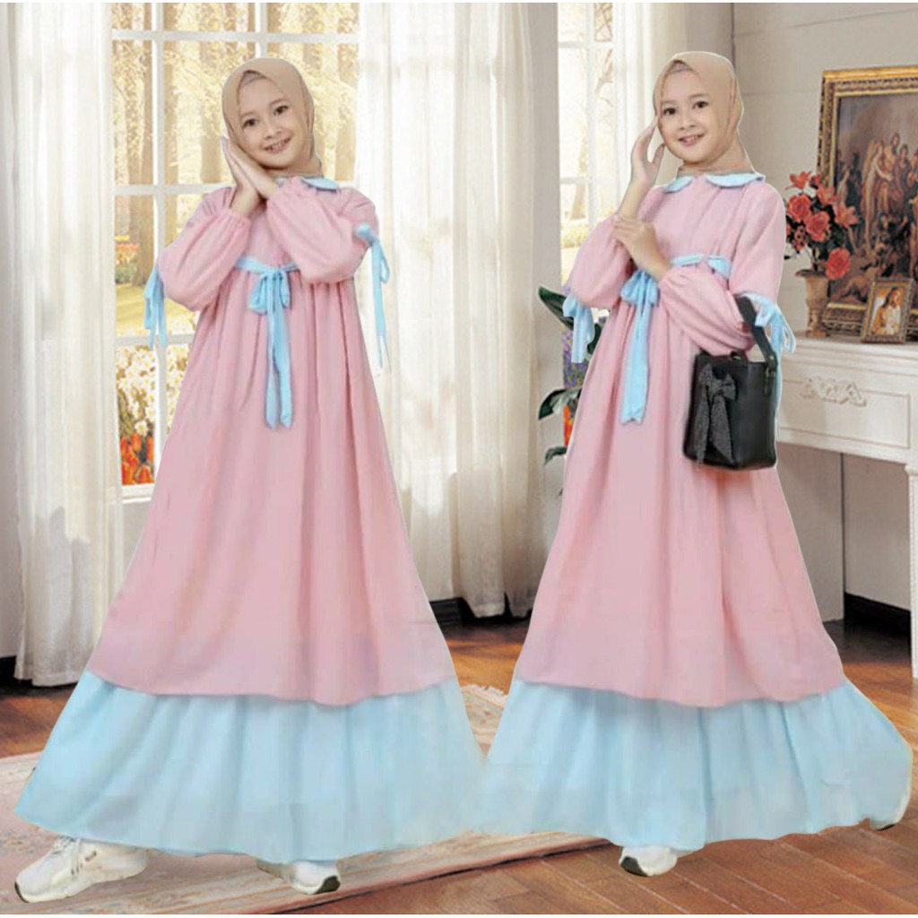 Lesty Kids Baju Gamis Syar’i Anak Perempuan Usia 12-14 Tahun