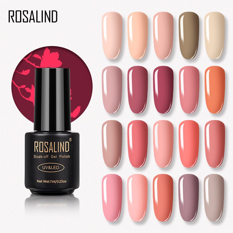 ORIGINAL ROSALIND NUDE SERIES GEL NAIL POLISH UV LED 7 ML WARNA RA2501 - RA2520