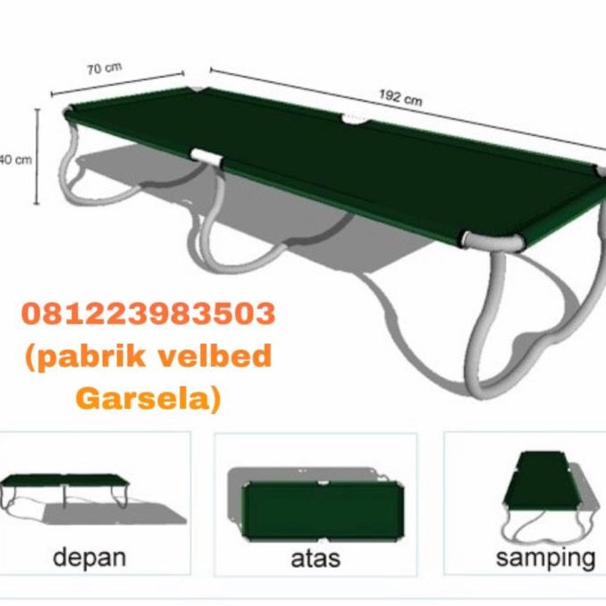 [COD] Velbed / Ranjang Lipat Dua Besi BERGARANSI Kode 1259