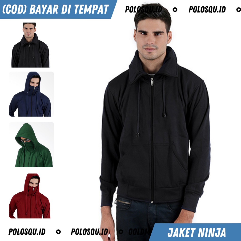 (BISA COD) Jaket Polos Ninja Sweater Hoodie Polos PRIA WANITA jumpper Hoodie polos Kualitas Distro