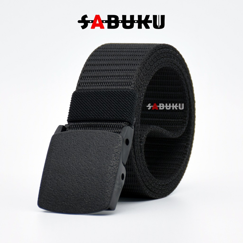 [S&amp;K] Ikat Pinggang Pria Canvas Tactical Military Belt Sabuk Pria Anti Metal Detector-SK008