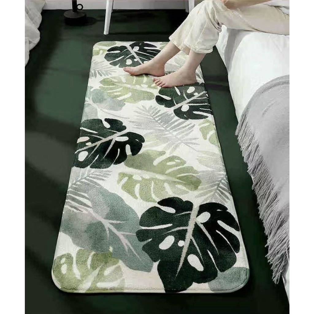 KESET PANJANG MODERN BULU HALUS MINIMALIS LEMBUT40X120 ANTI SLIP MOTIF MENARIK FLOWER BUNGA