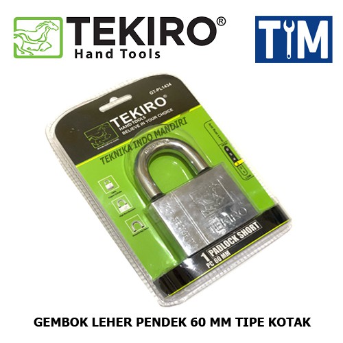 TEKIRO Gembok Leher Pendek 60 MM Tipe Kotak