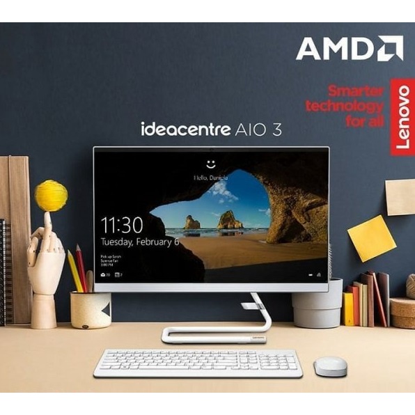 Lenovo IdeaCentre AIO 3-24ALC6-5WID Ryzen 5-5500U 8GB 512SSD W10 OHS