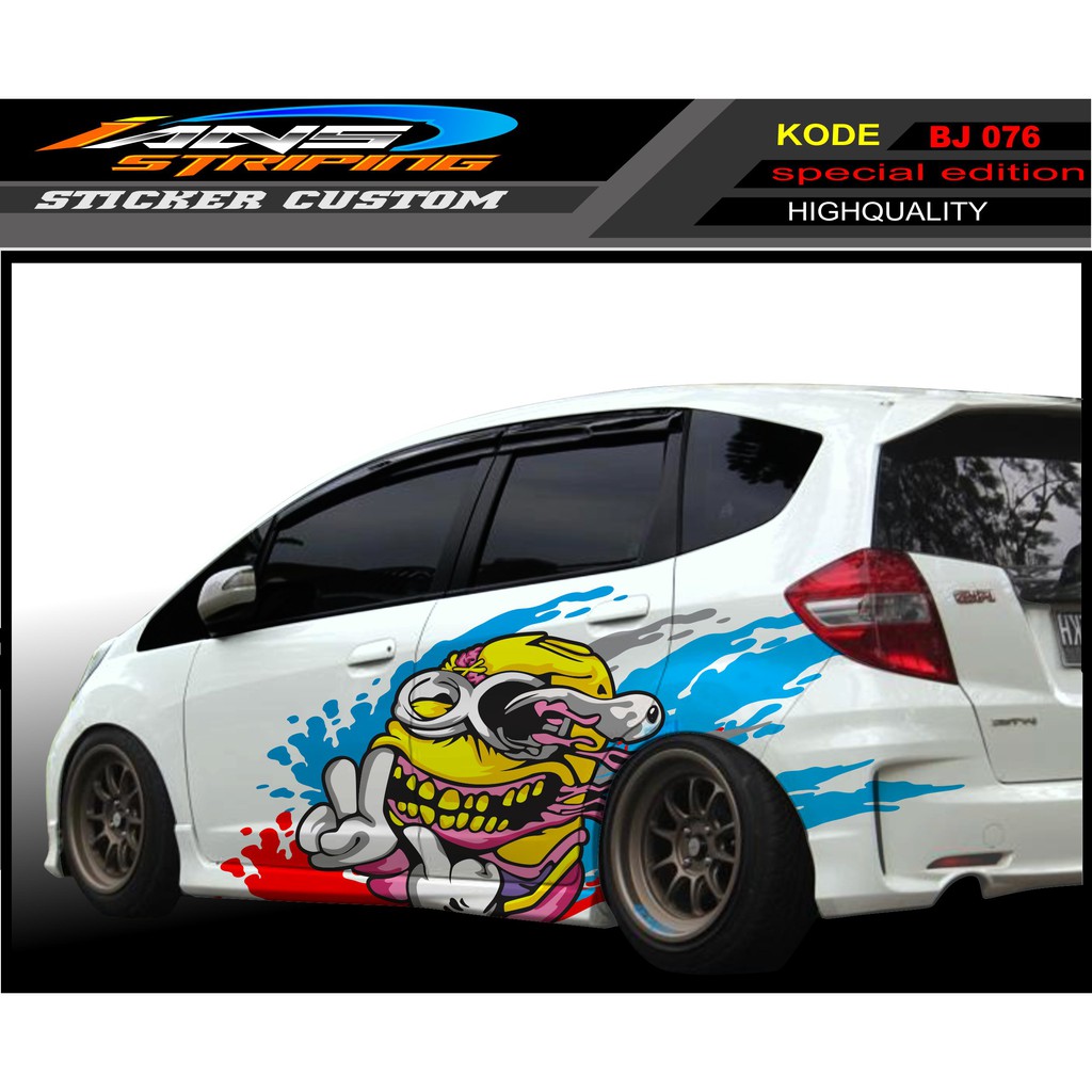 VARIASI STIKER HONDA JAZZ MINION