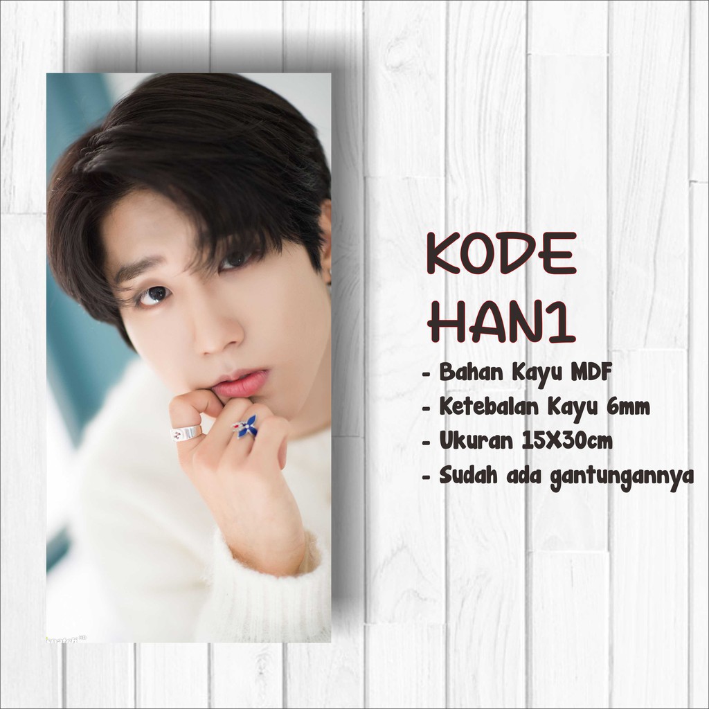 Walldecor Stray Kids Han UKURAN 15x30cm Wall Decor Poster Kayu Hiasan Dinding KPOP Korea glossy